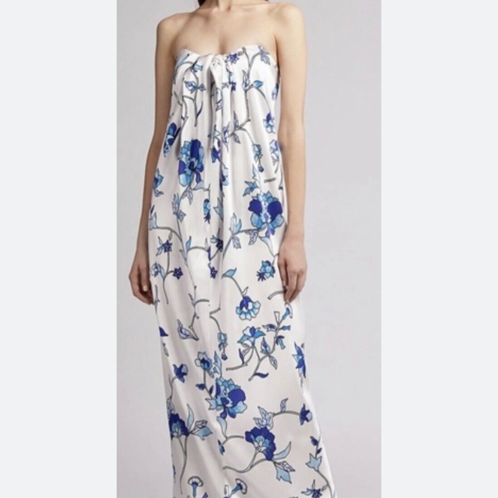 Caroline Constas strapless dress. Worn once. Built in corset. Size small